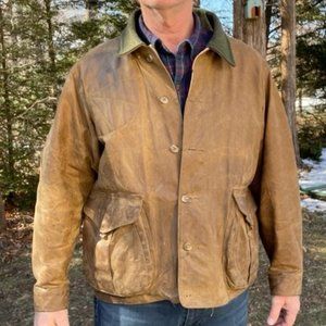 Vintage Filson Mens Tin Cloth Hunting Jacket size L used field condition